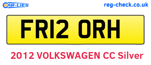 FR12ORH are the vehicle registration plates.