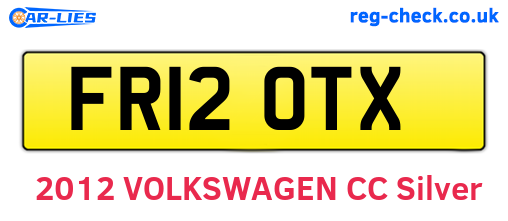 FR12OTX are the vehicle registration plates.