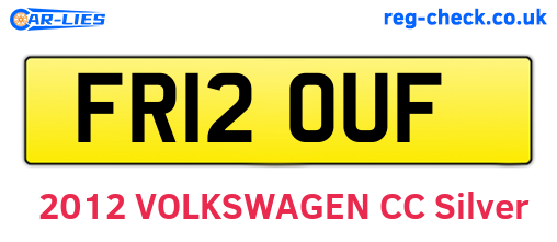 FR12OUF are the vehicle registration plates.