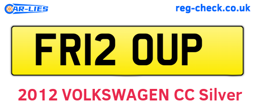 FR12OUP are the vehicle registration plates.