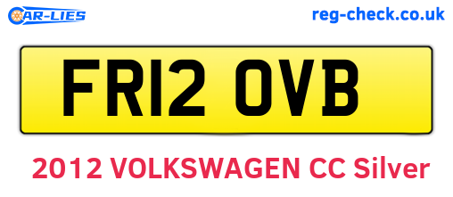 FR12OVB are the vehicle registration plates.