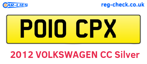 PO10CPX are the vehicle registration plates.