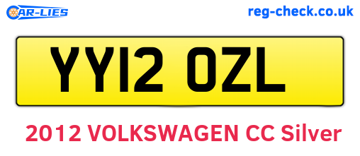 YY12OZL are the vehicle registration plates.