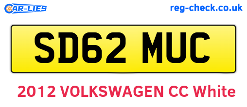 SD62MUC are the vehicle registration plates.