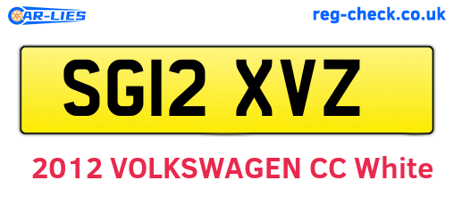 SG12XVZ are the vehicle registration plates.