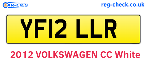 YF12LLR are the vehicle registration plates.