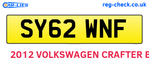 SY62WNF are the vehicle registration plates.