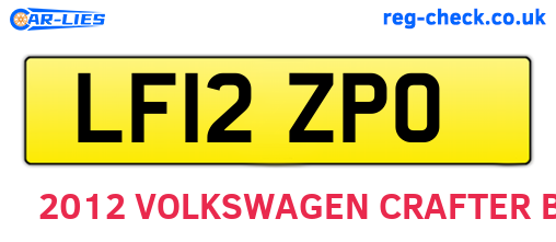 LF12ZPO are the vehicle registration plates.