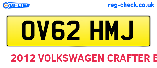 OV62HMJ are the vehicle registration plates.
