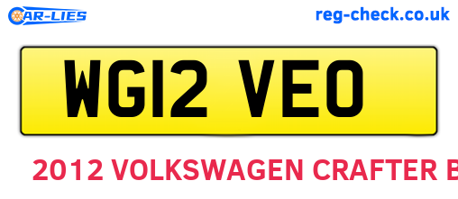WG12VEO are the vehicle registration plates.