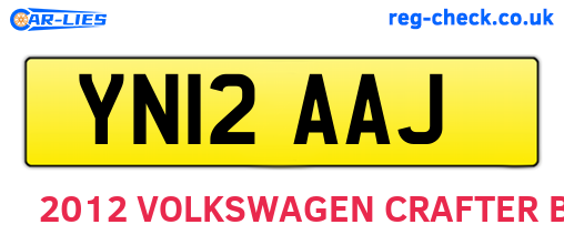 YN12AAJ are the vehicle registration plates.