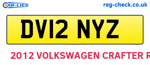 DV12NYZ are the vehicle registration plates.