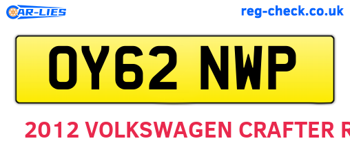OY62NWP are the vehicle registration plates.