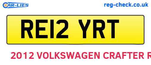 RE12YRT are the vehicle registration plates.