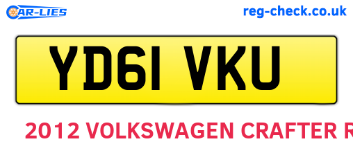 YD61VKU are the vehicle registration plates.