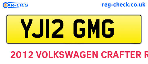 YJ12GMG are the vehicle registration plates.