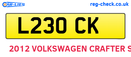 L23OCK are the vehicle registration plates.