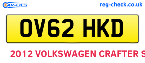 OV62HKD are the vehicle registration plates.