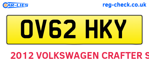 OV62HKY are the vehicle registration plates.