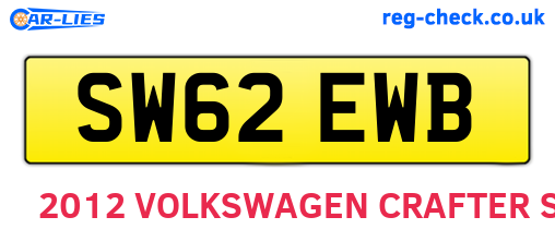 SW62EWB are the vehicle registration plates.