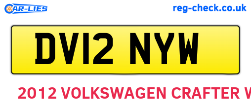 DV12NYW are the vehicle registration plates.