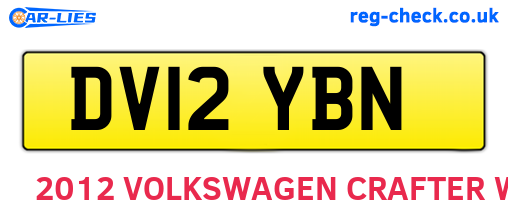 DV12YBN are the vehicle registration plates.