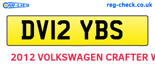 DV12YBS are the vehicle registration plates.