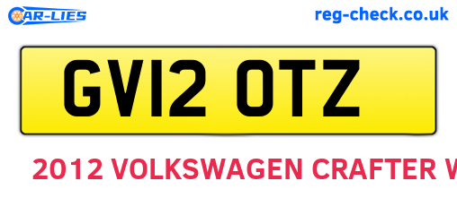 GV12OTZ are the vehicle registration plates.