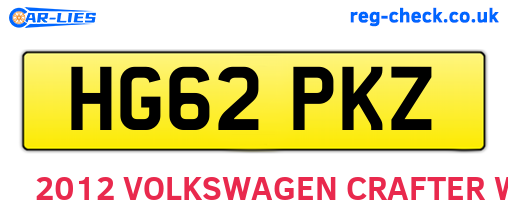 HG62PKZ are the vehicle registration plates.