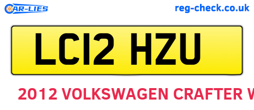 LC12HZU are the vehicle registration plates.
