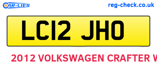 LC12JHO are the vehicle registration plates.