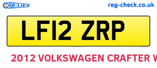 LF12ZRP are the vehicle registration plates.