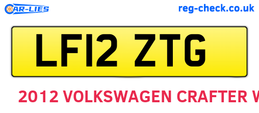 LF12ZTG are the vehicle registration plates.