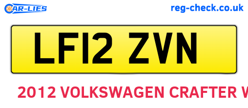 LF12ZVN are the vehicle registration plates.