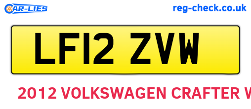 LF12ZVW are the vehicle registration plates.