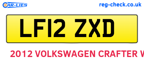 LF12ZXD are the vehicle registration plates.