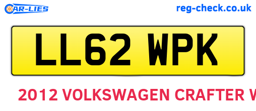 LL62WPK are the vehicle registration plates.