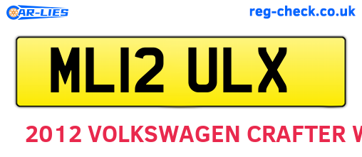 ML12ULX are the vehicle registration plates.
