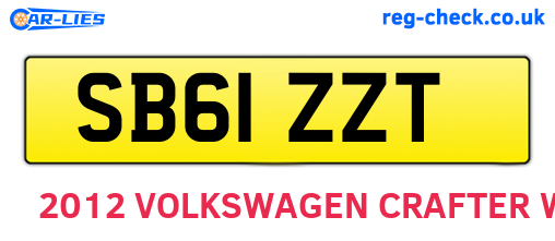 SB61ZZT are the vehicle registration plates.