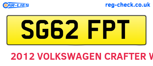 SG62FPT are the vehicle registration plates.