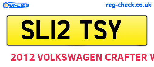 SL12TSY are the vehicle registration plates.