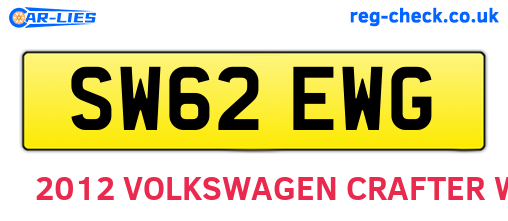 SW62EWG are the vehicle registration plates.