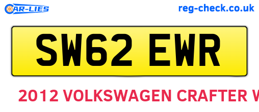 SW62EWR are the vehicle registration plates.