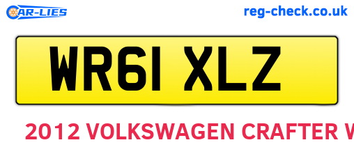 WR61XLZ are the vehicle registration plates.