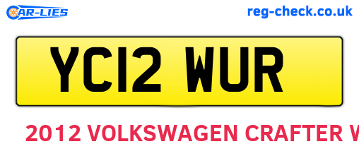 YC12WUR are the vehicle registration plates.