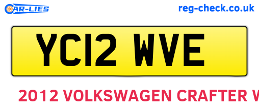 YC12WVE are the vehicle registration plates.