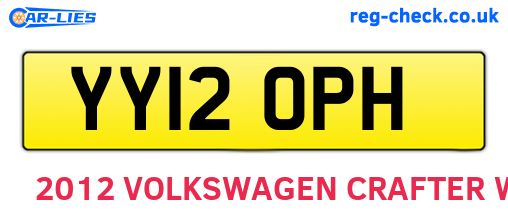 YY12OPH are the vehicle registration plates.