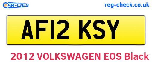 AF12KSY are the vehicle registration plates.