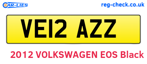 VE12AZZ are the vehicle registration plates.
