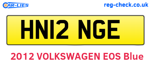 HN12NGE are the vehicle registration plates.